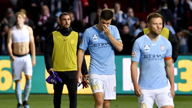 Curtis Good after Melbourne City’s elimination final loss in 2019.