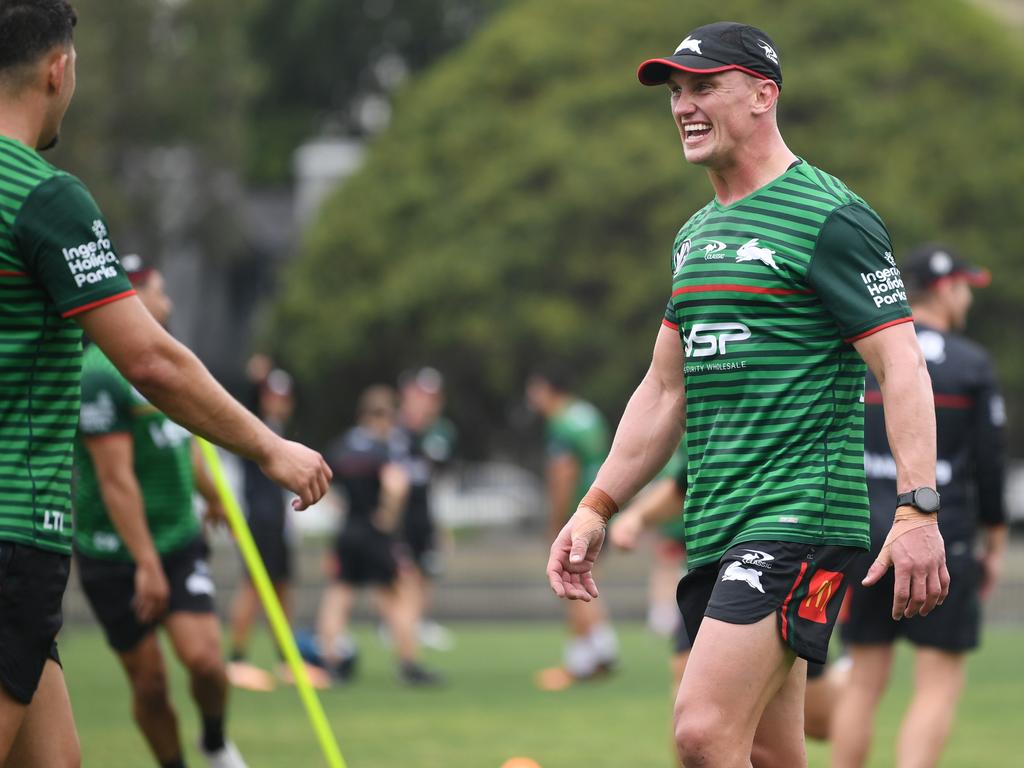 Big-name signing Jack Wighton looks set to start at left centre for the Rabbitohs this season. Pics: Rabbitohs Digital