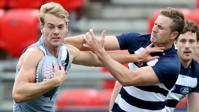 Jack Watts looked good in his Port Adelaide debut at the Adelaide AFLX tournament. Photo: Calum Robertson