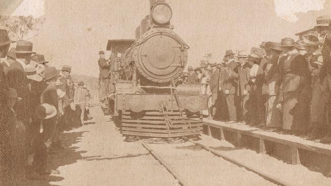 The opening of the railway line to Samford in 1918. Photo supplied by Samford District Historical Museum.