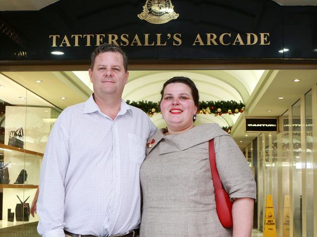 Angela Egan and her husband Russell Egan support the vote for Tattersalls Club in the Brisbane CBD to start accepting female members.