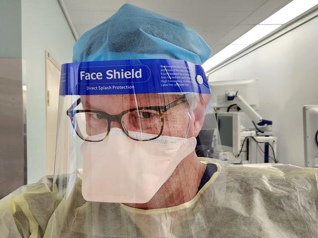 Professor Steve Robson in full PPE during the Covid-19 pandemic, Picture - Supplied