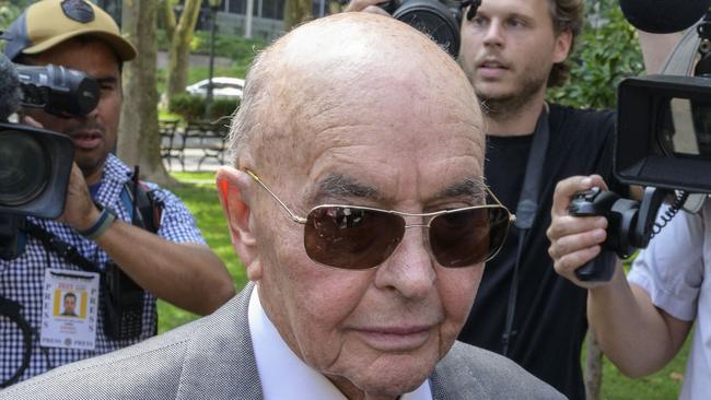 Tottenham Hotspur Football Club owner Joe Lewis leaves Manhattan federal court in New York City. Picture: Angela Weiss