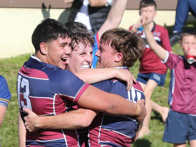 GPS schoolboy rugby union game between The Southport School and Churchie.TSS Player No14 try Blake RaymondChurchie Player No Picture  Mike Batterham