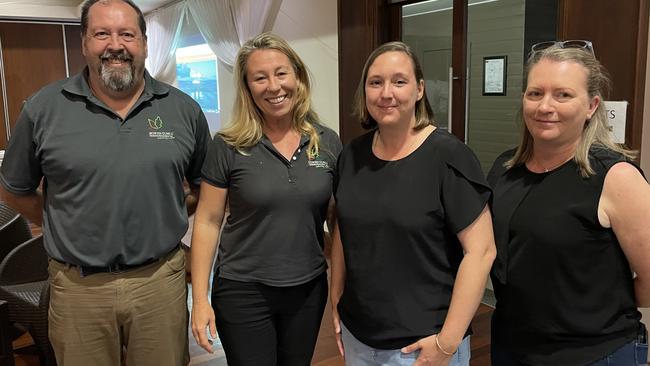 David Shorten and Adelaide Belyea, from Bowen Gumlu Growers Association, Gillian Russell, from The Third House, and Jenn Honnery from Green Turtle Creative. Picture: Contributed