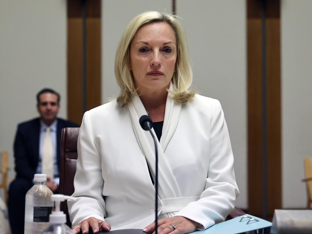 Former CEO of Australia Post Christine Holgate gave fiery evidence to a Senate inquiry investigating her departure. Picture: NCA NewsWire/Gary Ramage