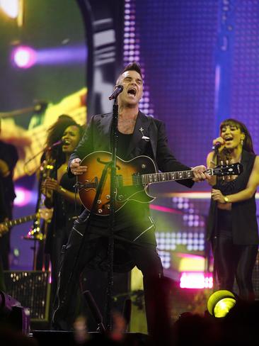 Robbie Williams kicks off the Australian leg of his Let Me Entertain You Tour at Perth Arena. PHOTO: MARIE NIRME