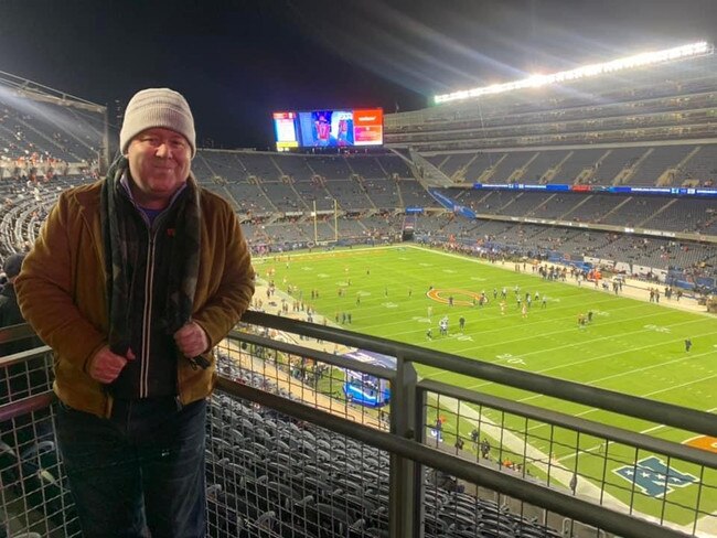 Dean Ritchie at a Chicago Bears NFL game.