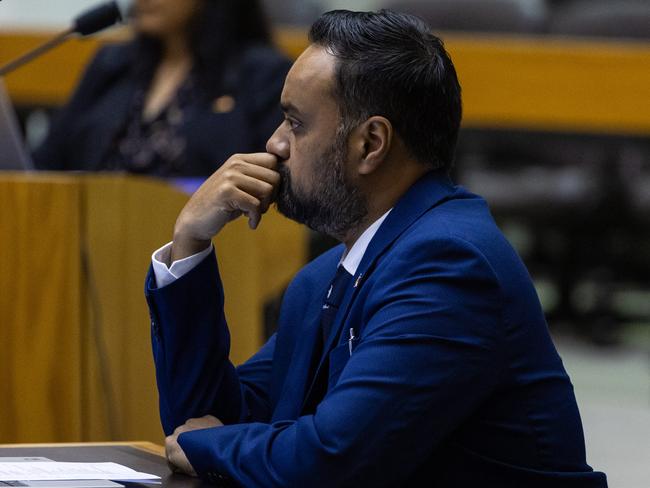 Tanzil Rahman in the Northern Territory Parliament on March 27, 2025. Picture: Pema Tamang Pakhrin