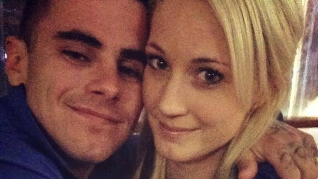 Johnson (left, pictured with his former partner Ms Rowe) was jailed for nine years with no parole eligibility set. Latter claims the sentencing judge erred in not applying the principle of parity. Picture: Facebook