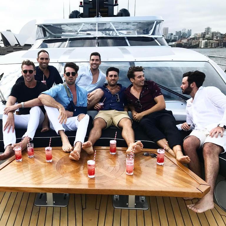 Matty Johnson in Sydney ... “Boats and Bros, hanging out with the best.” Picture: @matthewdavidjohnson/Instagram