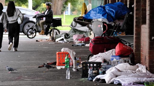 The council plans to re-purpose a building at 602 Little Bourke St into short-term supported accommodation for up to 50 rough sleepers. Picture: Luis Ascui