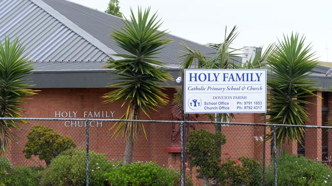 The Holy Family Catholic Church, Doveton has been linked to recent COVID cases in suburban Melbourne. Picture: Andrew Henshaw