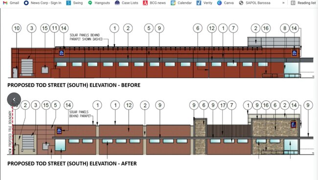 Design changes for the development of Gawler's second Aldi. Picture: Supplied