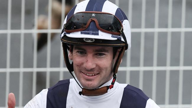 Tyler Schiller after riding a recent winner. Phicture: Jeremy Ng/Getty Images