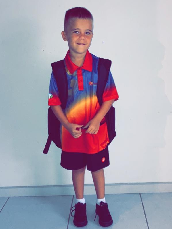Kylan Peters on the first day of transition