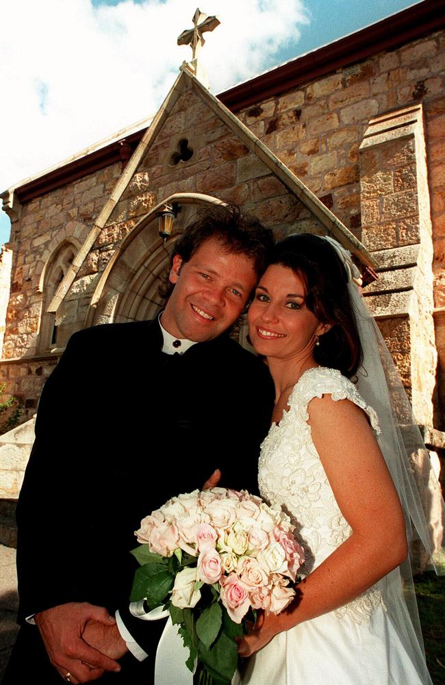 The happy couple on their wedding day in 1996. Picture: Supplied.