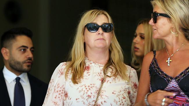 Karen Yerbury (centre) pictured with supporters at court. Picture: Richard Dobson