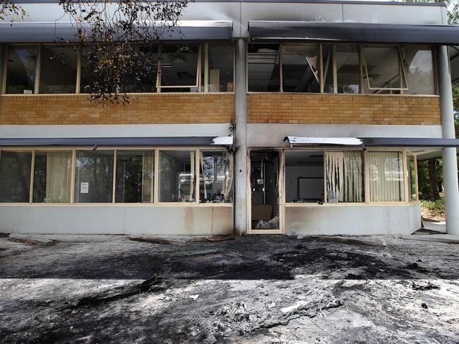 An estimated $100,000 of damage was done to the Australian Christian Lobby building. Picture: Kym Smith