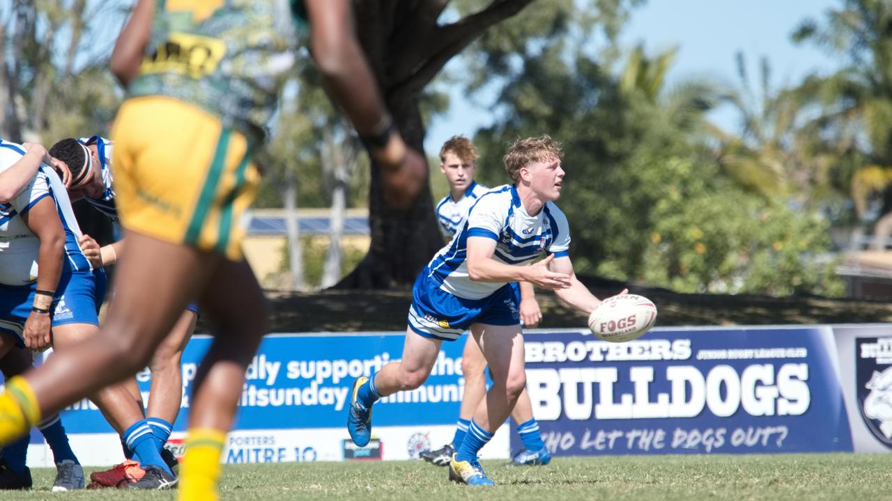 Ignatius Park College and Kirwan State High School teams take on St Brendanâ€™s College Yeppoon teams in Queensland state rugby league semi finals at Mackay on Wednesday, August 24, 2022.