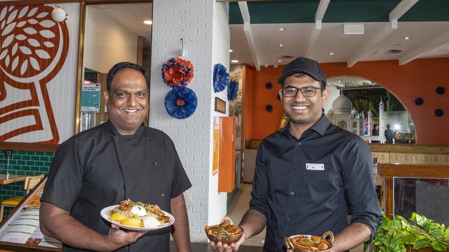 Kiran Seri (left) chef and Adi Reddy, manager at Indian Tree a new restaurant in Toowoomba, at Grand Central.