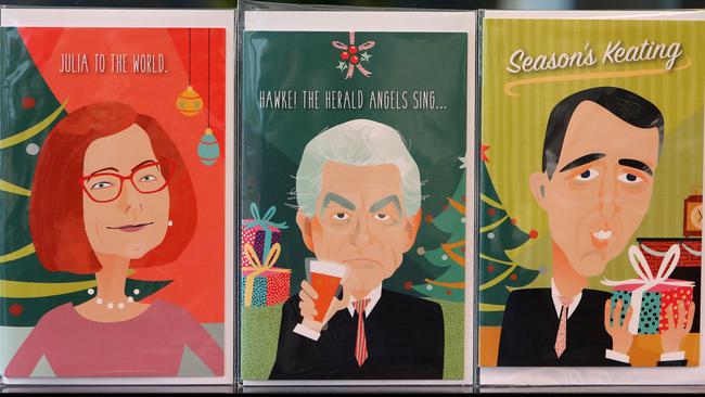 Labor Christmas cards on sale at Parliament House.