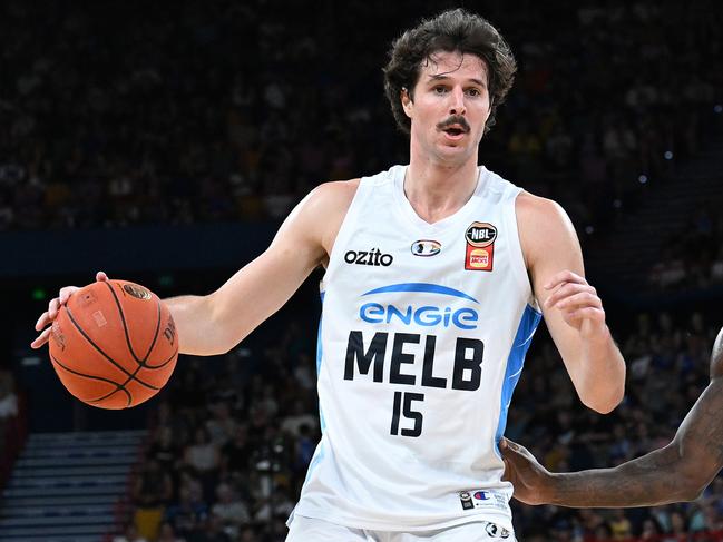 Kyle Bowen played his best game for Melbourne United in a thrilling win over Tasmania. Picture: Getty Images