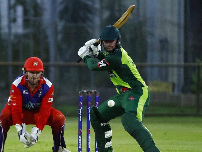 Rovers' Andrew Phelps in the Cricket Far North (CFN) T20 A Grade grand final match between Cairns Rovers and Mulgrave, held at Griffiths Park, Manunda. Picture: Brendan Radke