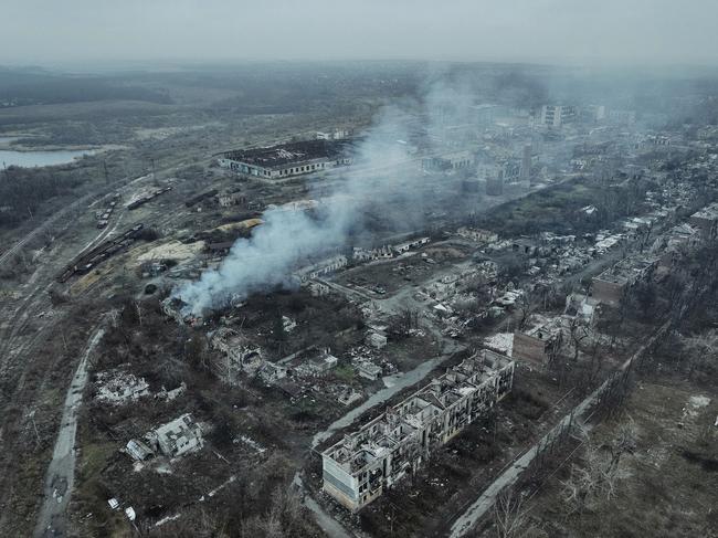 The Donbas Special Forces Battalion of the 18th Brigade of the National Guard of Ukraine posted this photo of the Russian drone attack on Chasiv Yar, Donetsk region. Picture: Facebook