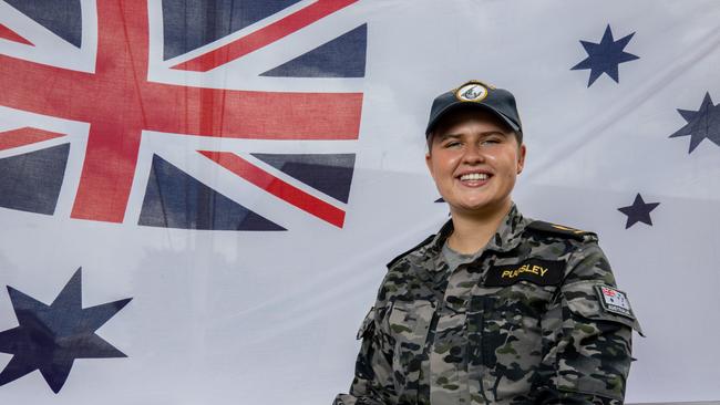 Able Seaman Maritime Personnel Operator Lauren Pugsley at HMAS Cairns, QLD. Picture: Supplied