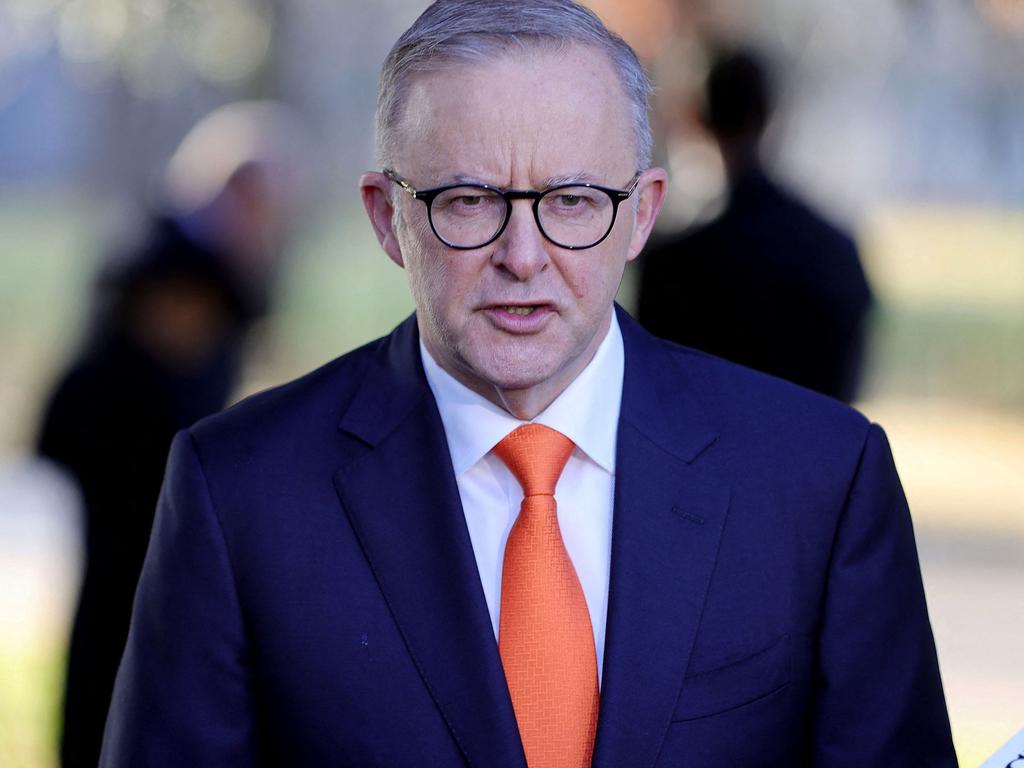 Prime Minister Anthony Albanese said the weight of opportunity for historic change caused him to go off script during an address on the first day of parliament. Picture: AFP