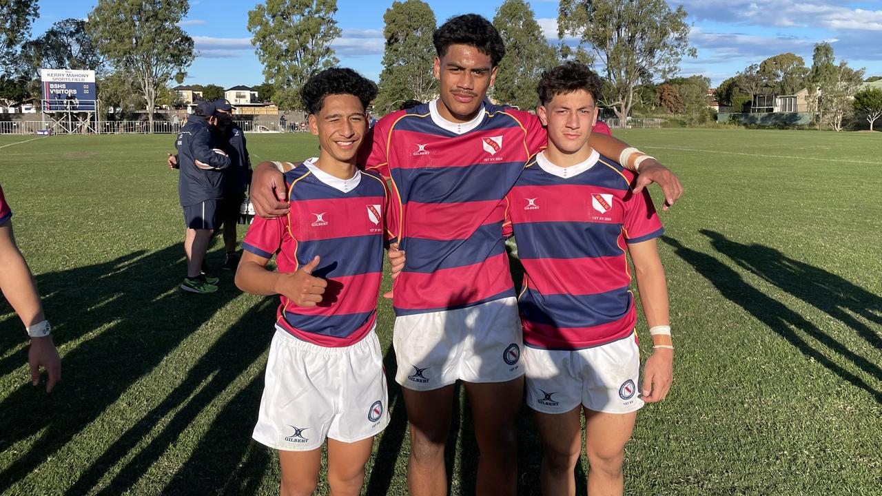 Marley Ngatai, Roman Siulepa and Trent Picot after the round one win.