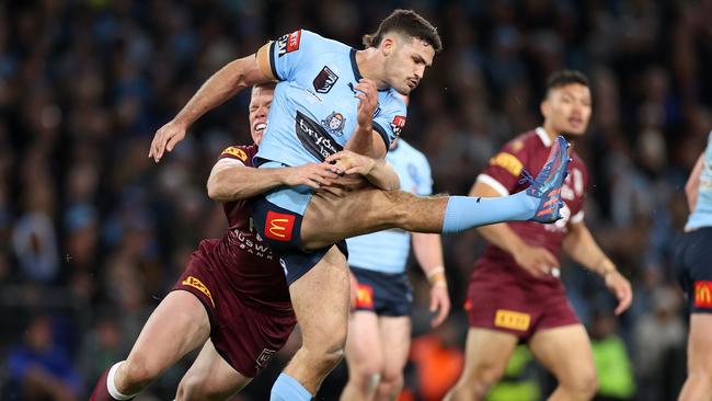 The Maroons must get back to putting Nathan Cleary under the pump. Picture: Cameron Spencer/Getty Images