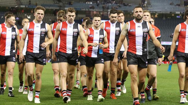 The Saints are expecting a low turnout at Etihad Stadium for Saturday’s clash against the Giants. Picture: Michael Klein