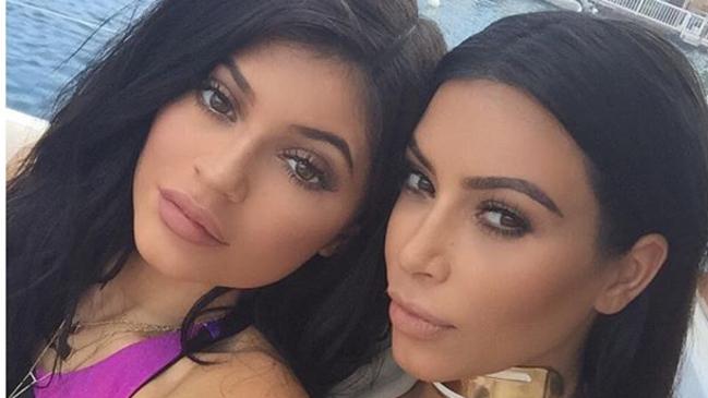 Sister battles ... Kim may be selfie queen, but little sister Kylie appears to be the app queen. Picture: Instagram