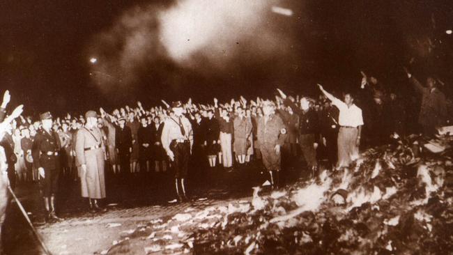 `Un German' writings and books are burned by Nazis in Berlin in May, 1933. Picture: Supplied