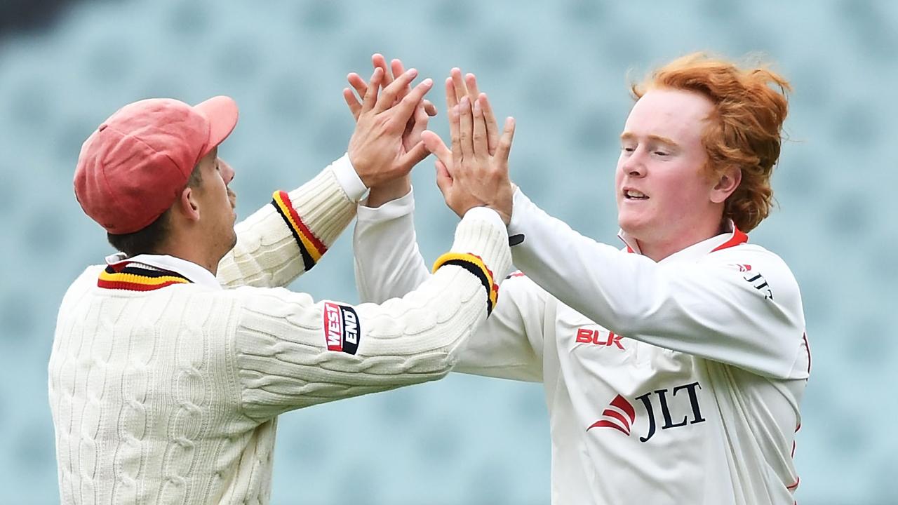 Lloyd Pope took 7/87 against Queensland in the Sheffield Shield.