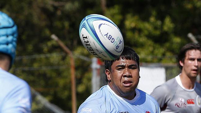 Waratahs' Kaleb Ah-Colt. Junior Rugby Union. Under 18s NSW Waratahs White v Queensland Reds Grey. Picture: John Appleyard