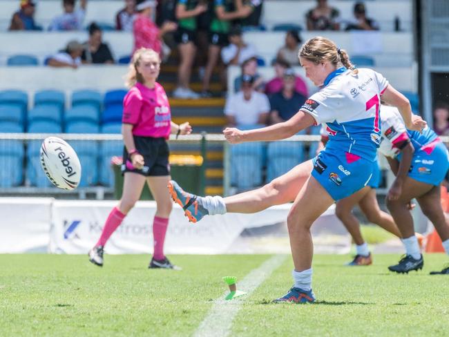 Teesha Potts in action for the Northern Pride during the Harvey Norman Under 19s. Picture: Supplied