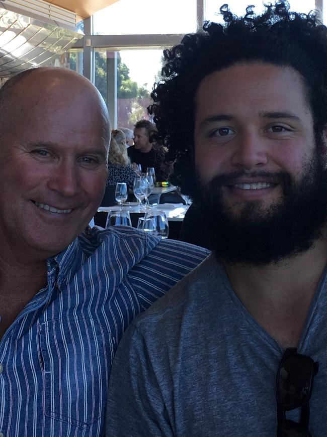 Jesse Bird with his father, John.