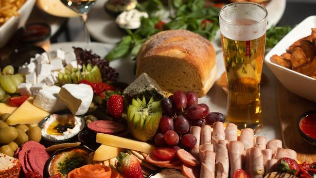 One of the generously-portioned grazing boards served with wine at the Heritage.