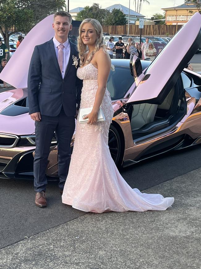 The students arrive at the Aldridge State High School formal.