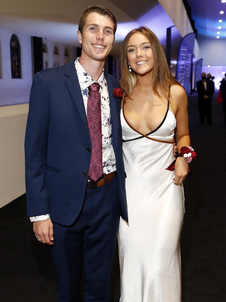 Leo De Clara and Charli Borden pictured at the 2021 Nudgee College year 12 formal, Royal International Convention Centre Brisbane 19th of September 2021. (Image/Josh Woning)