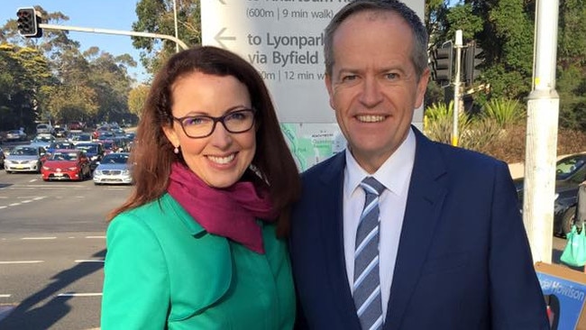 Labor candidate for Ryde Lyndal Howison (left) pictured with Bill Shorten.