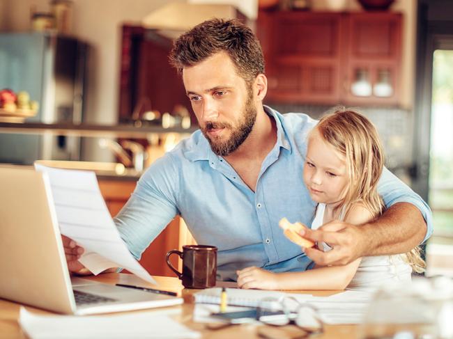 Juggling work with caring from children who are home from school can also cause stress. Picture: iStock