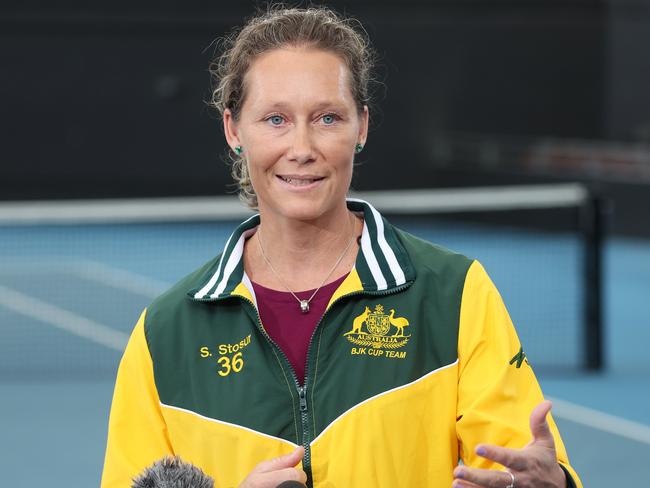 Sam Stosur will captain Australia in next month’s Billie Jean King Cup tie in Brisbane. Picture: Liam Kidston