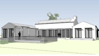 The rear view of one of the houses in the planning approval. Picture: Supplied