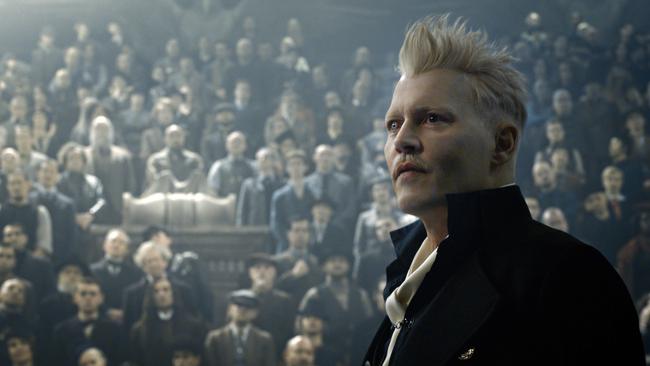 Johnny Depp in a scene from Fantastic Beasts: The Crimes of Grindelwald. Picture: Warner Bros/Roadshow Pictures via AP