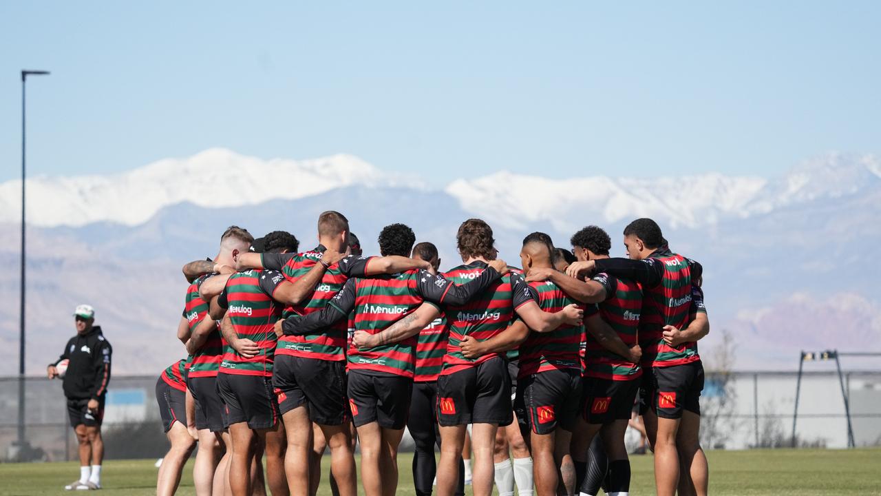 The team are ready to kick off the NRL’s Las Vegas Blockbuster. Picture: South Sydney Rabbitohs.