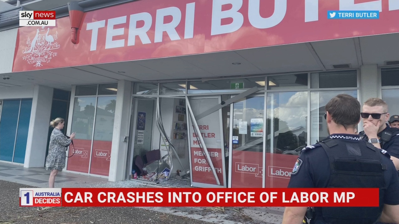 Car crashes into office of Labor MP